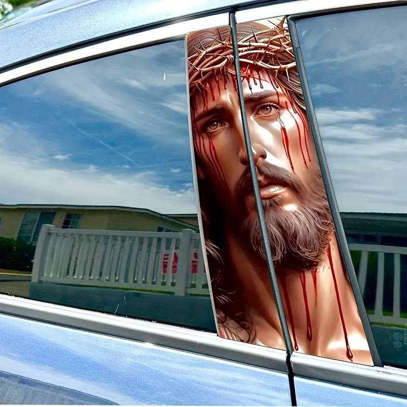 2pcs   Style2 Jesus Christian Themed Stickers