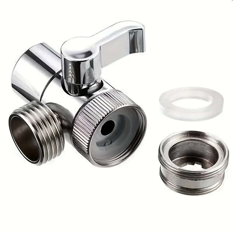 A Household Faucet With An External Splitter One-to-two Adapter Universal Conversion Water Inlet