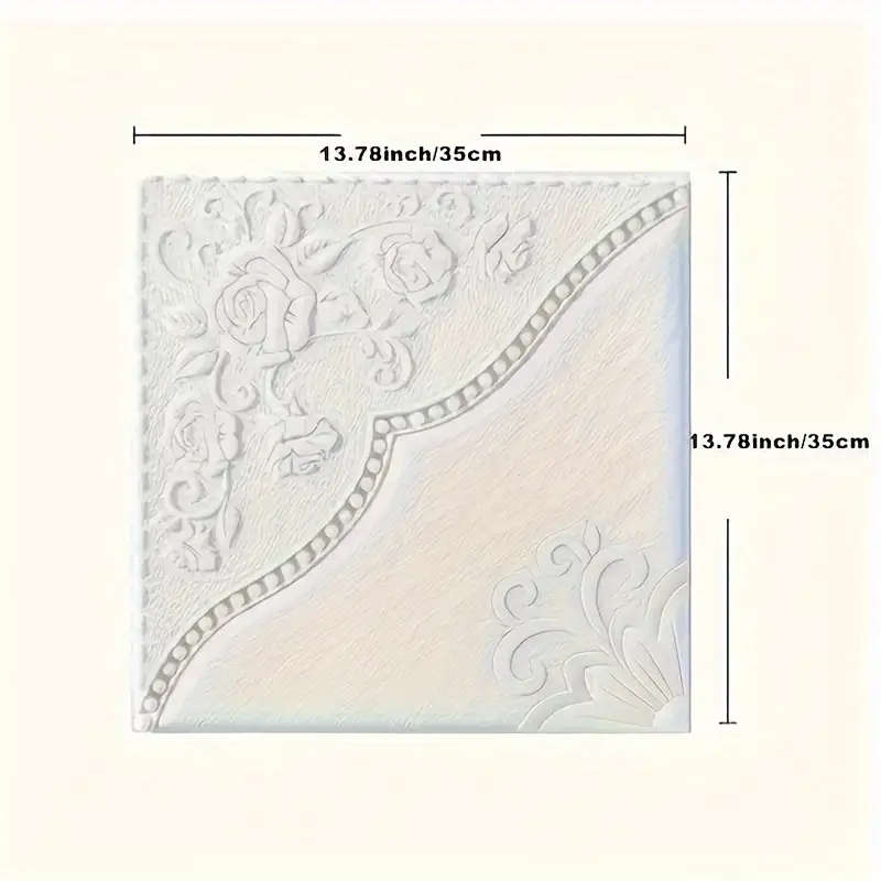 80pcs 3D Floral Self-Adhesive Wall Tile Stickers
