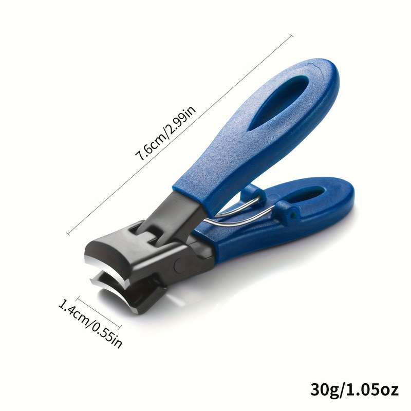 1pc Stainless Steel Nail Clipper for Thick  Hard Nails Large Opening Splash-Proof Design S