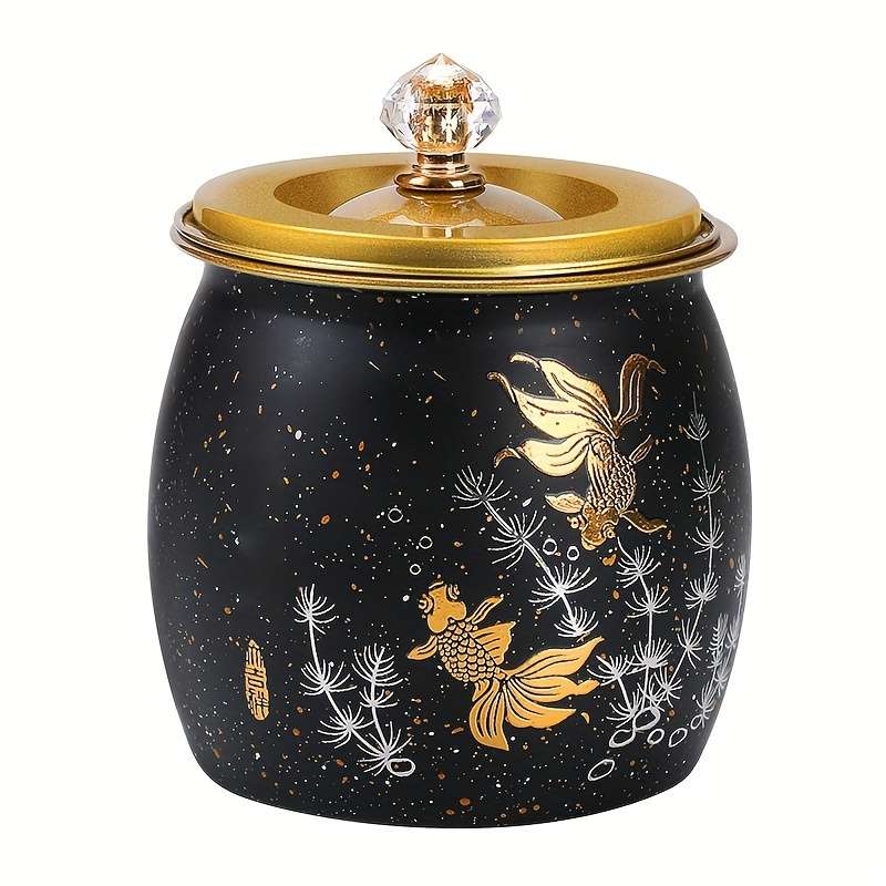 1pc Elegant Stainless Steel Ashtray with Lid Anti-Fly Round Design for Home Living Room Decor