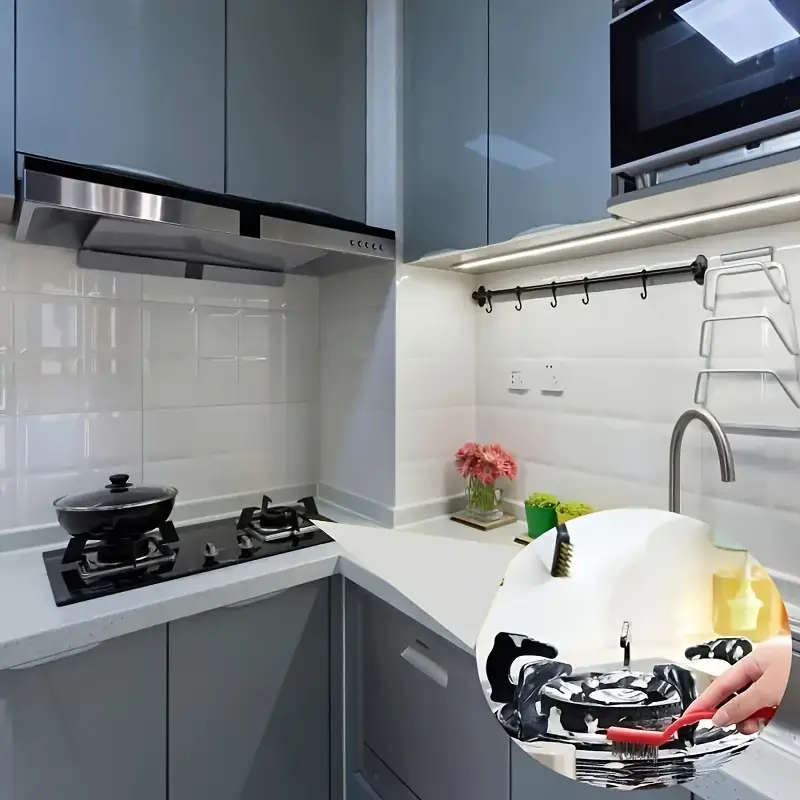 5pcs Kitchen Cleaning Tool Set Manual Multi-Surface Brushes and Scrapers for Gas Stove Range Hood Gr