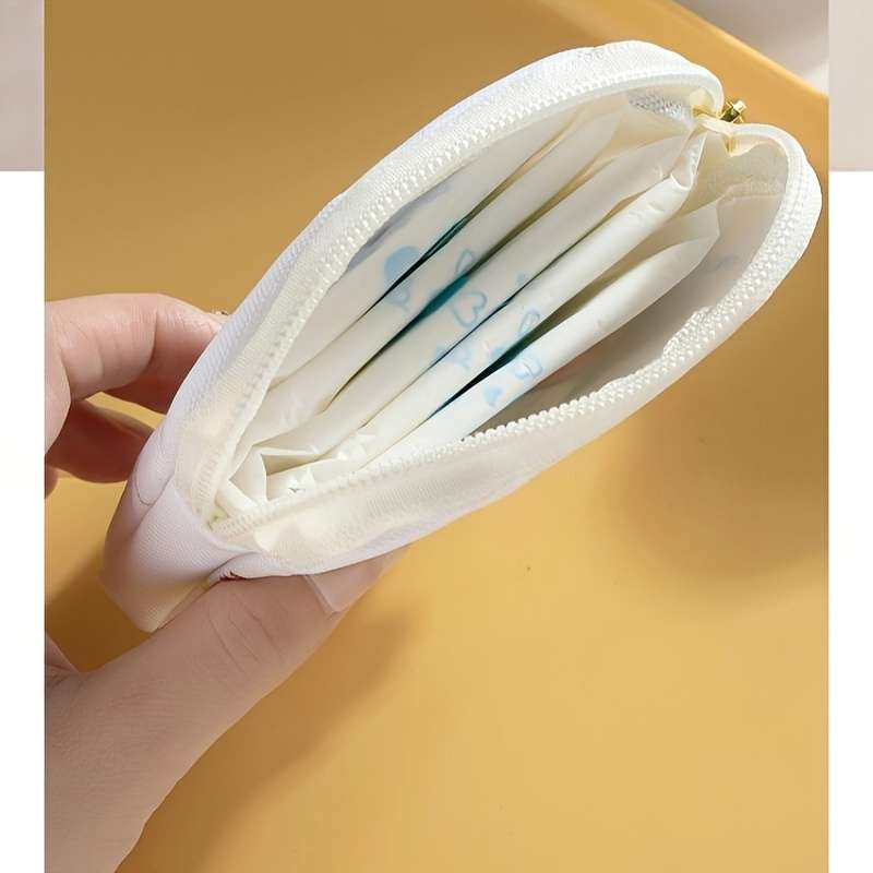 1pc Cute Cartoon Oil Painting Design PVC Storage Bag Casual Style Lightweight Hand Washable