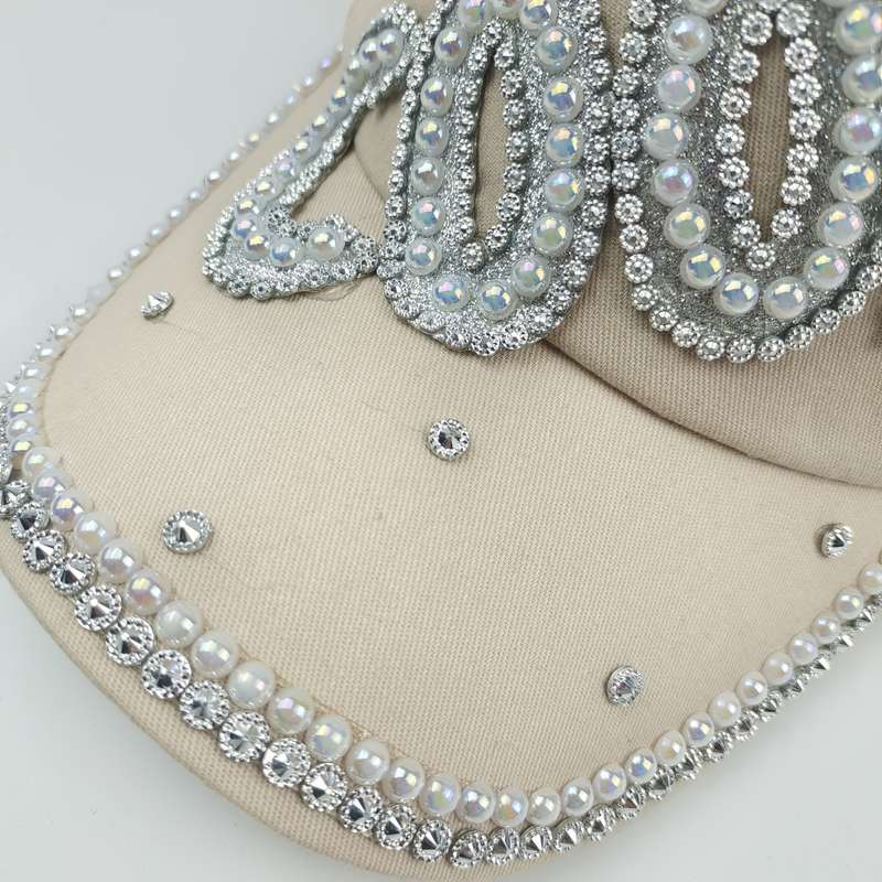 1pc Bling Baseball Cap "HOOL" Rhinestone Studded Sun Hat Lightweight Cotton Blend Adjustable Fit