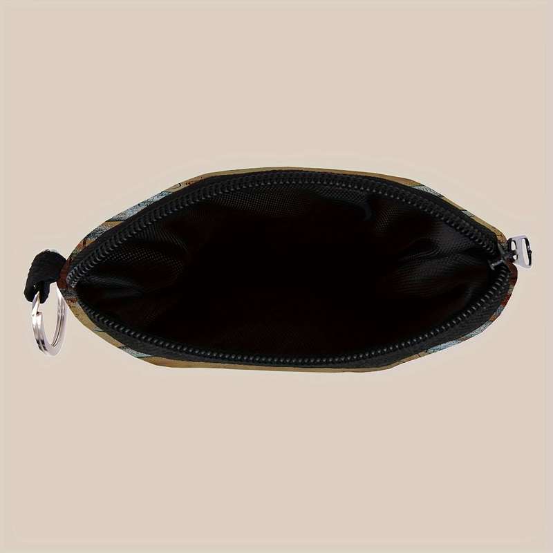 1pc Small Purse with a Dragonfly Print Design Featuring a Zipper And Compact Size Perfect As a Mu