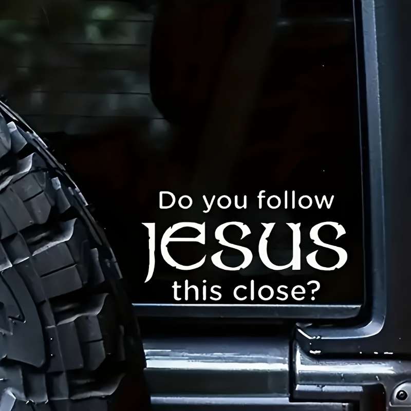1pc White Jesus Christian Themed Stickers
