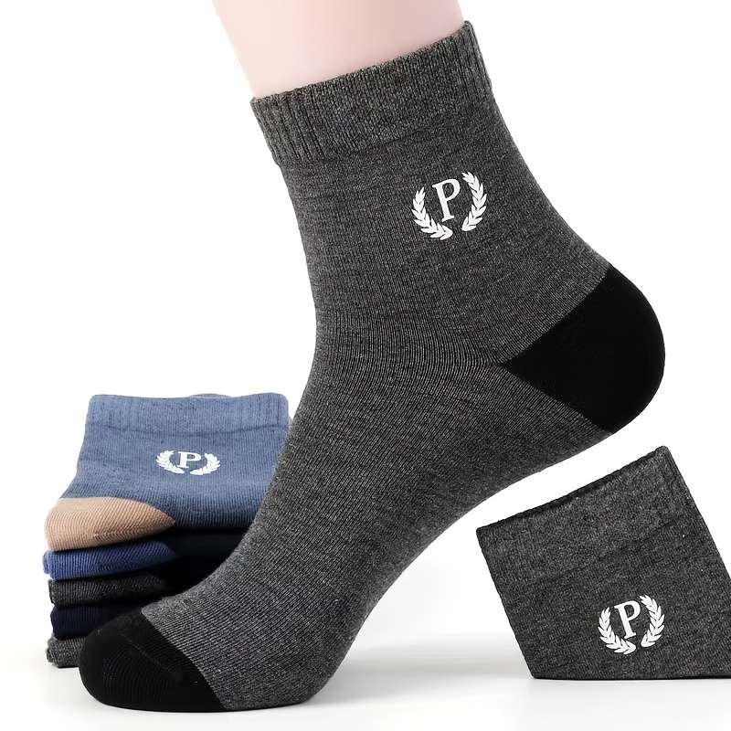 6 Pairs Of Mixed Colors One Size High Elastic Socks