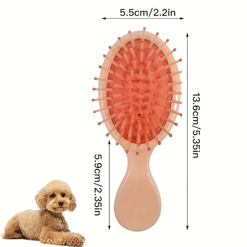 1pc Orange Cushion Comb Pet Comb