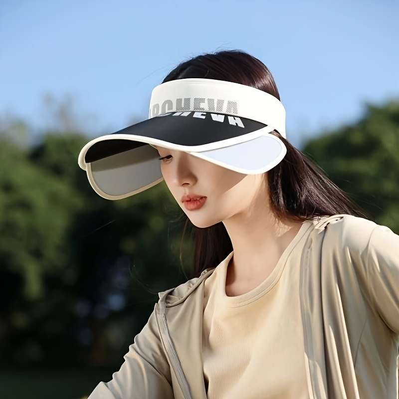 1pc Women's Summer Letter Sun Hat Adjustable|Lightweight Breathable Sun Protection Top HatSuitabl
