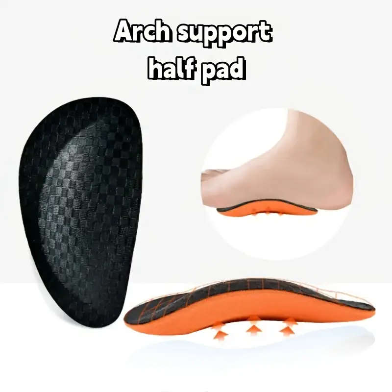 2pcs Half Yard Arch Support Pads Breathable Shock Absorbing Insoles Soft Comfortable Foot Cushions f