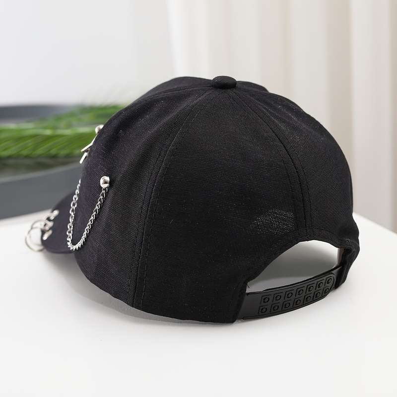 1pc Women's Baseball Cap With Star Pendant Casual Adjustable Sun Hat With Chain Accents Versatile