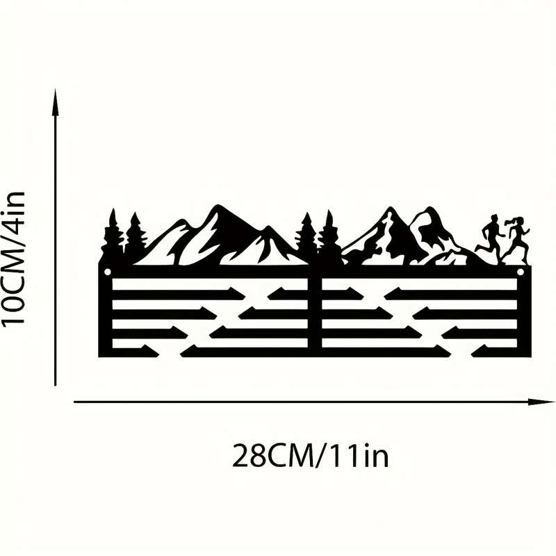 1pc Boho Metal Marathon Runner Medal Hanger 39.98cm Decorative Wall Art Display Rack for Home Offi