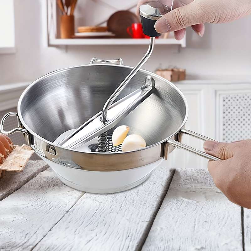 1pc Stainless Steel Jam Grinder Mashed Potatoes Grinder Food Vegetable Blender Potato Masher Vegeta