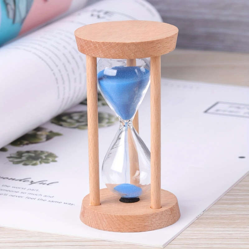 1pc 5-Minute Wooden Timer Timer for Focus Training Study Cooking Swimming Pool Use Manual Sand Timer