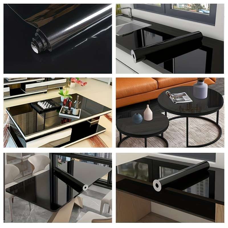 1PC Wall StickersBright Black200cmX60cm  78.74inX23.62in