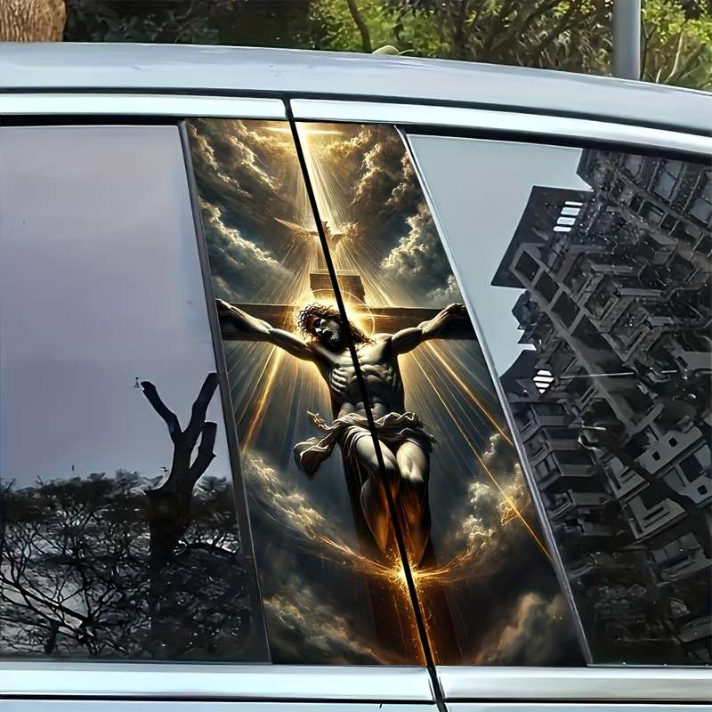 2pcs Jesus Christian Themed Stickers