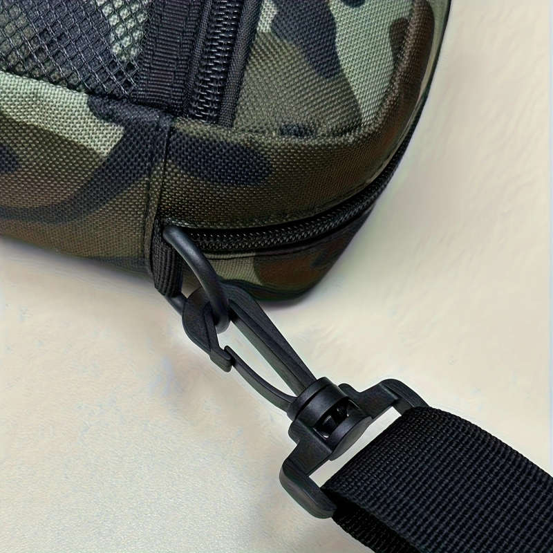 1pc Men'S Casual Camouflage Nylon Crossbody Bag with Adjustable Shoulder Strap Drawstring Closure Ar