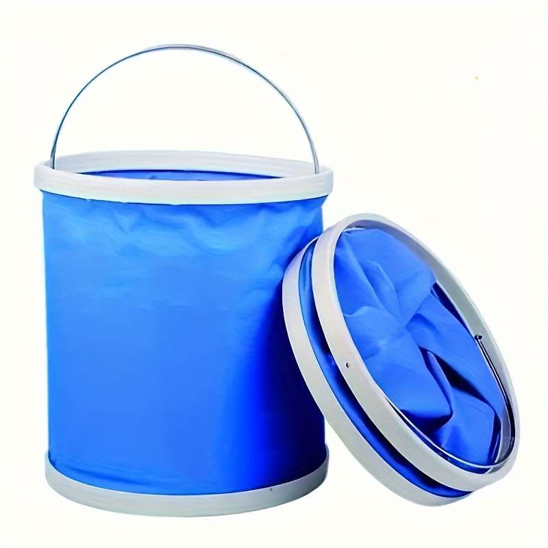 1pc Collapsible Camping Fishing Bucket 11L Foldable Durable Water Bucket For Car Washing Fishing Boa
