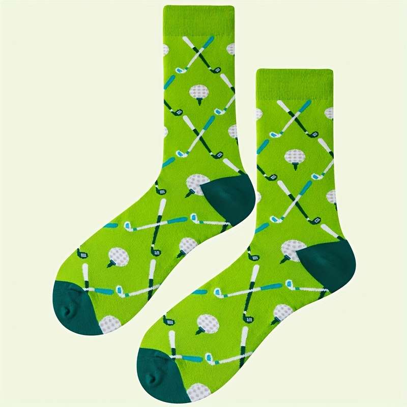 1 Pair Of Green One Size Socks
