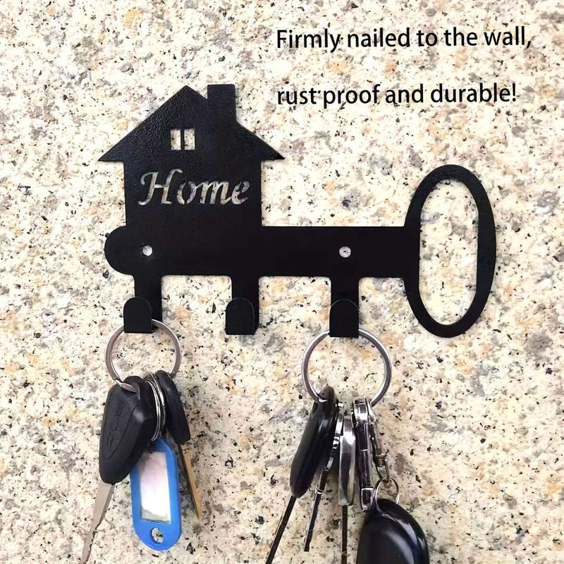 Adorable metal decorative key hook key holder bracket door wall garage key hook decorative clothes h