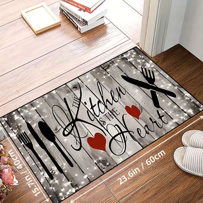 1Pc 16x47inch 40x120cm Love Floor Mat
