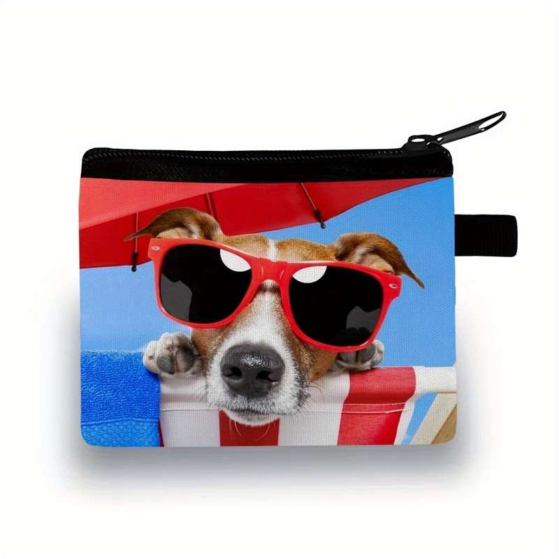 1pc Cute Dog Pattern Coin Purse Lightweight And Durable Can Be Used to Store Banknotes And Coins
