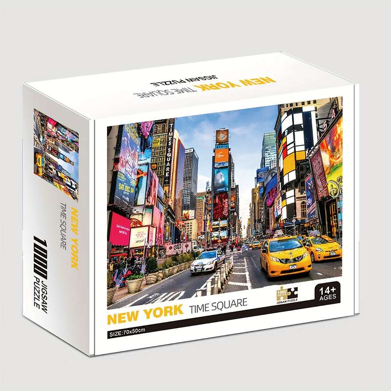 1000pcs New York Times Square Jigsaw Puzzle Thick Durable Seamless Ideal for A