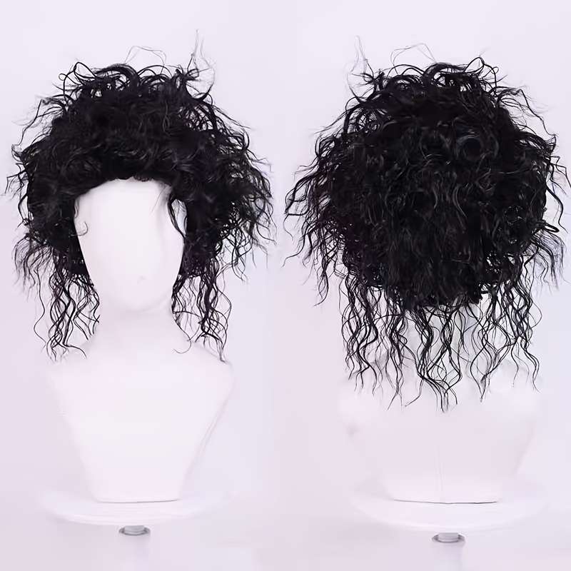 1Pc Black 30.48cm Fashion Design Wig