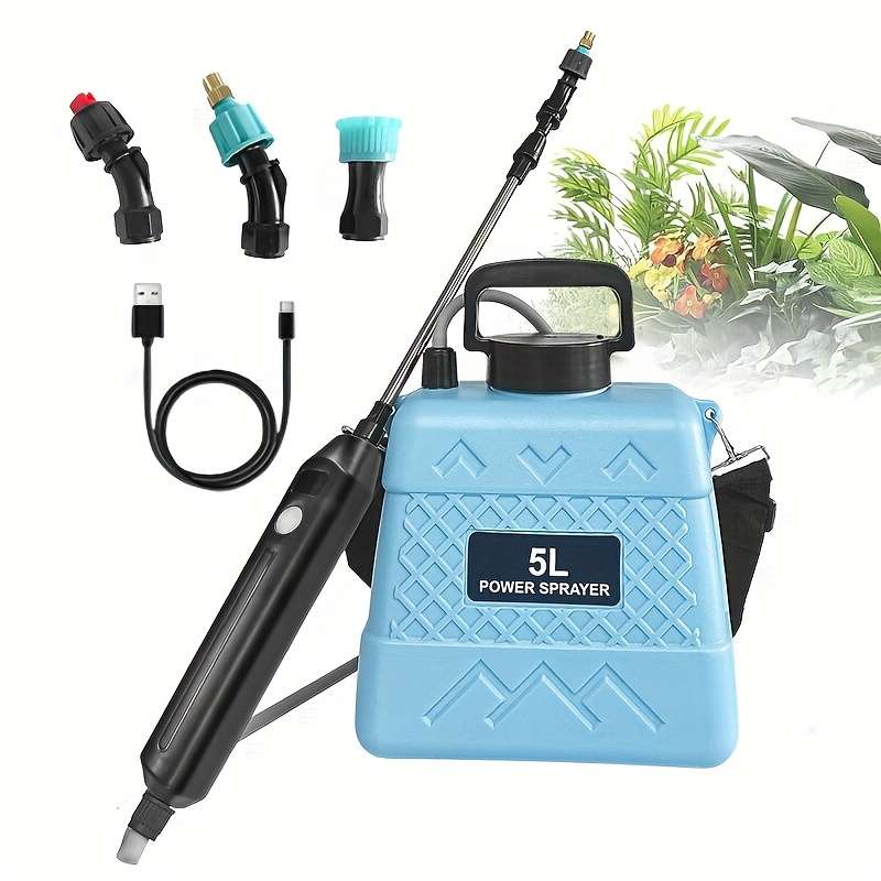 1Pc 8L Usb Rechargeable Sprayer Portable Electric Watering Can
