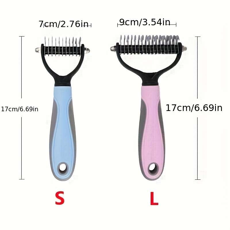 1pc Pink L Pet Comb
