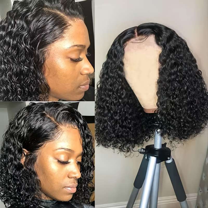 1Pc Natural Black 30.48cm Fashion Design Wig