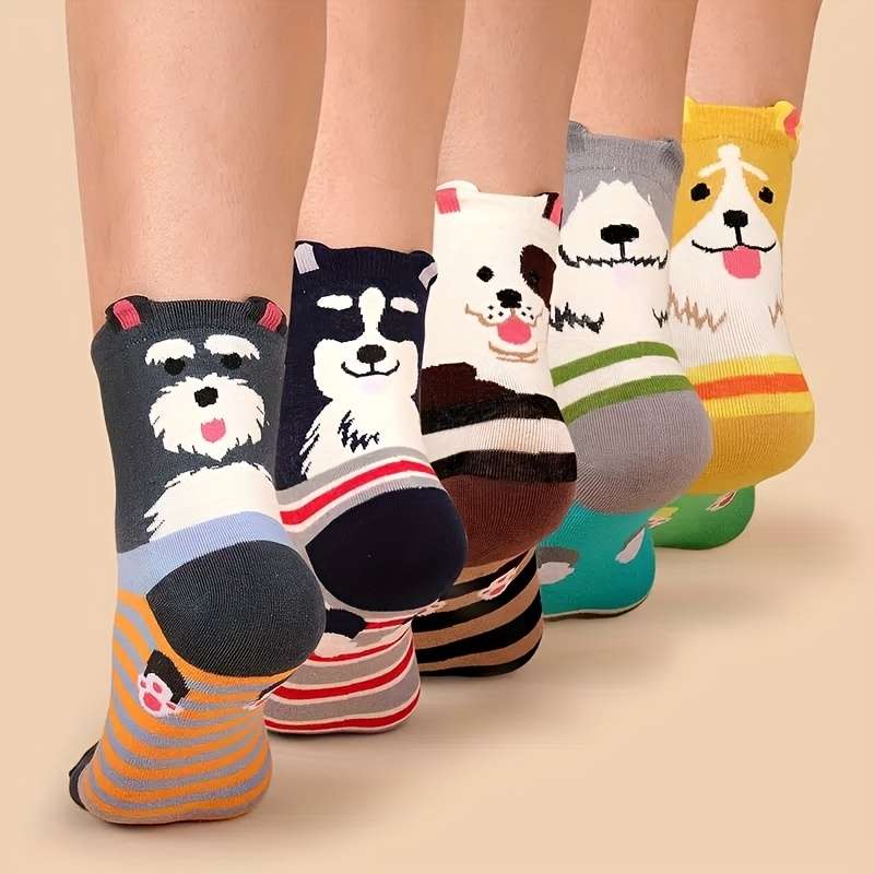 5 Pairs Policromo 7 To 10 High Elastic Socks