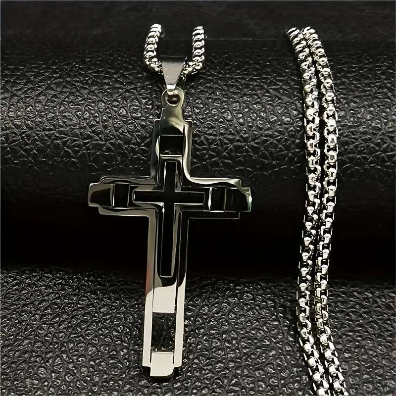 1 Piece Black Jesus Theme Pendant