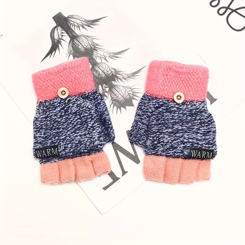 1 Pair Coffee Warm Gloves