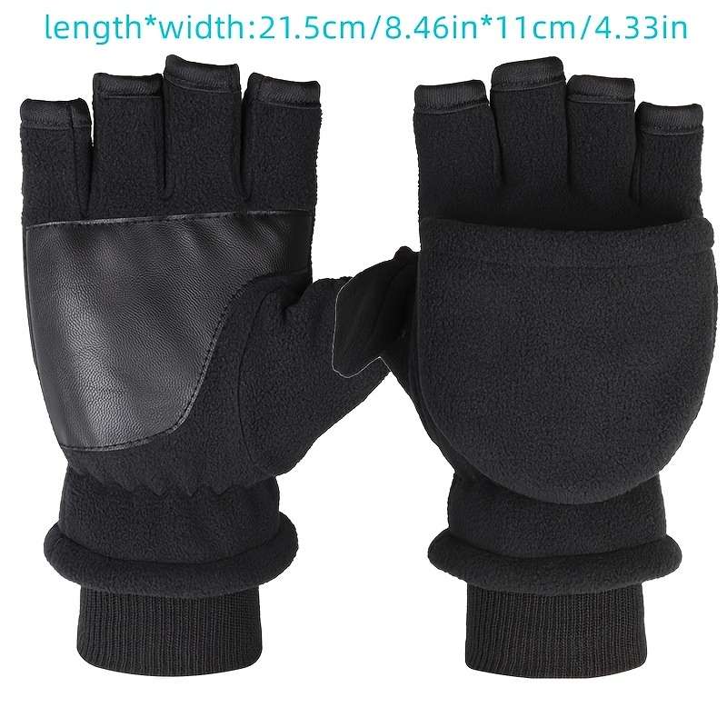 1 Pair Grey Warm Gloves