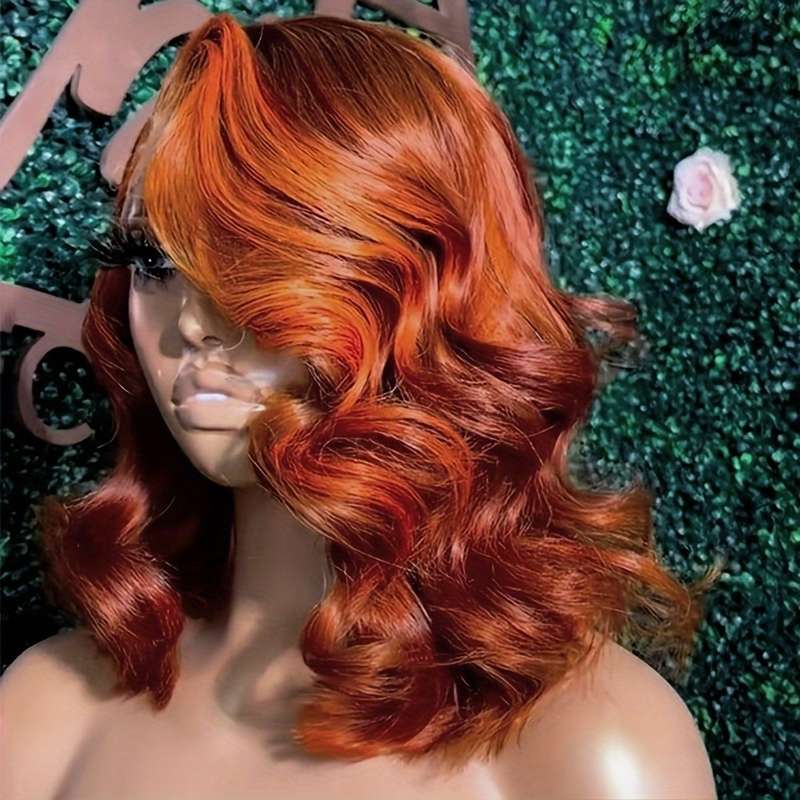 1Pc Orange 45.72cm Fashion Design Wig
