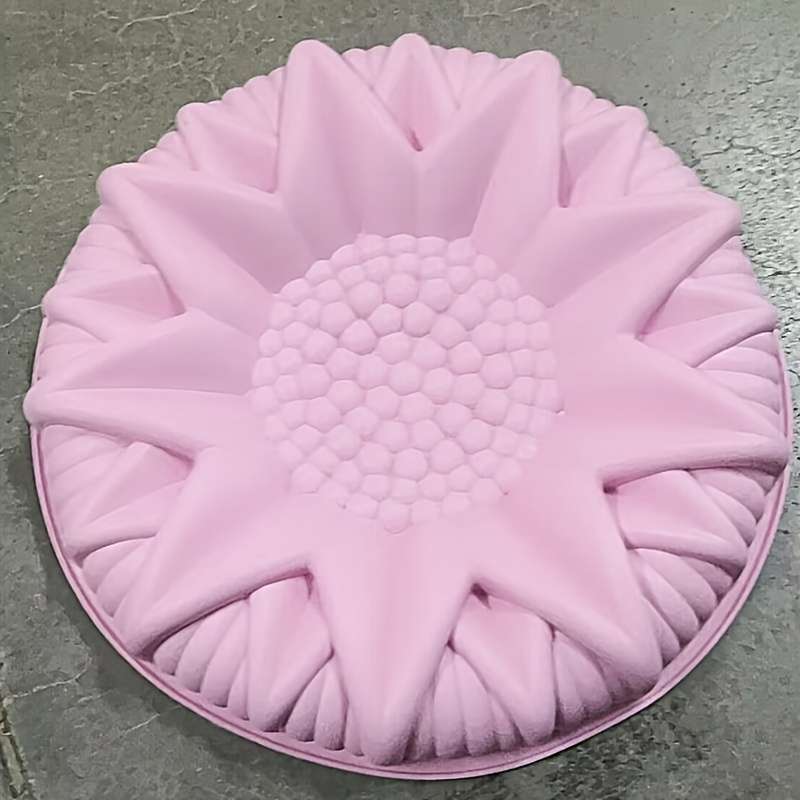 1pc Large Silicone Sunflower Shape Pastry Cake Mold Baking Tools Kitchen Accessories Random Col