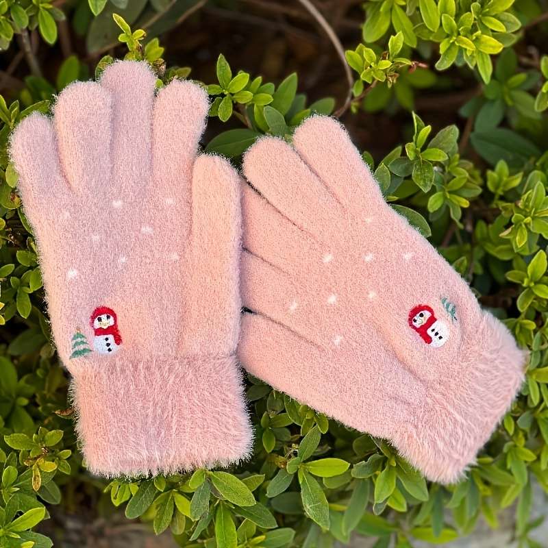 1 Pair Grey Warm Gloves