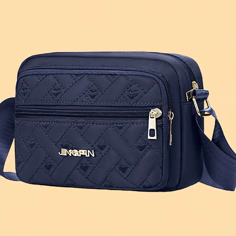 1pc Crossbody Bag for Women Lightweight Casual Sports Travel Canvas Bag with Adjustable Strap Color
