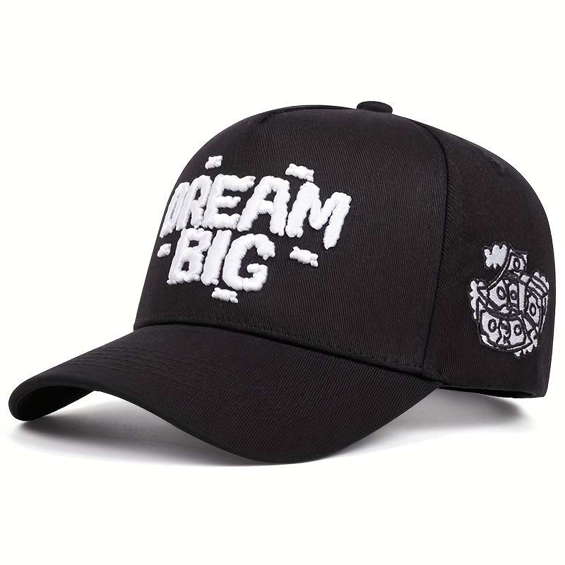 1pc Big Dream Embroidered Baseball Cap for Men And Women Outdoor Sunshade Casual Duckbill Hat Am
