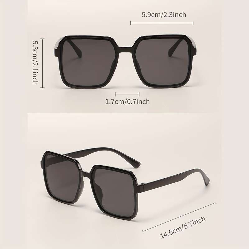 3 Pairs of Women's Square Glasses: Y2K Style, Multi-Color