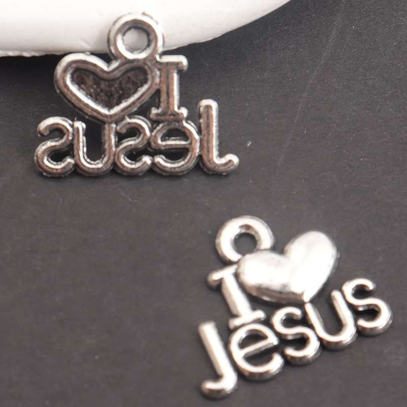 1 Piece Antique Silvery Jesus Theme Pendant