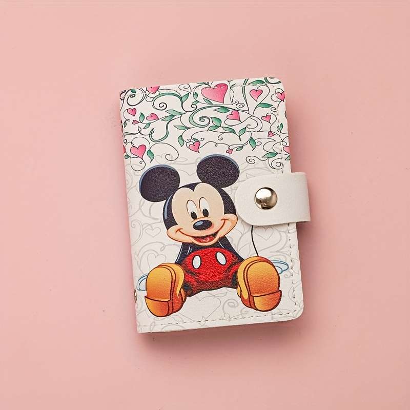 1pc Mickey Card Holder ID Storage includes 20 card slots and 2 document slots suitable for st