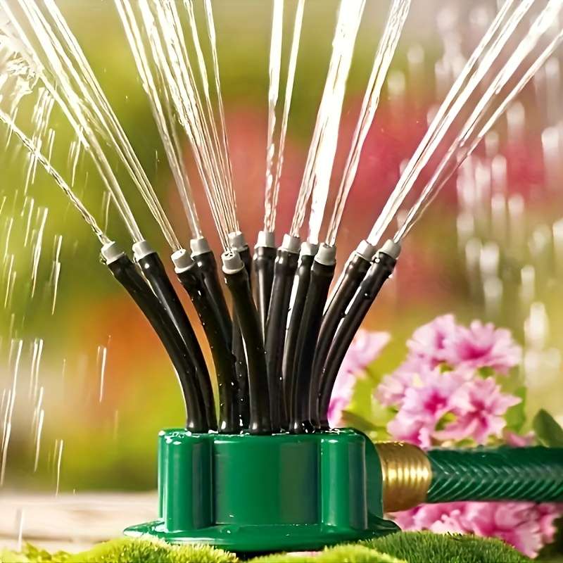 1Pc 360 Degree Automatic Multi Nozzle Sprinkler