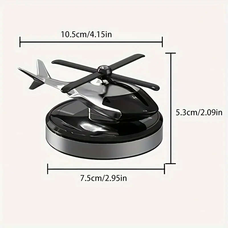 Solar-Powered Airplane Car Freshener Odor Eliminator Decorative Dashboard Accessory