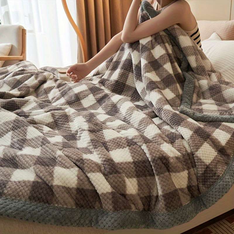 1ps Blanket Color Large Square Blue size 120.14cmx200.15cm