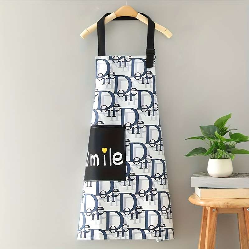 1pc Colorful Love Letter Polyester Apron High Quality Kitchen Apron with Creative Design fo
