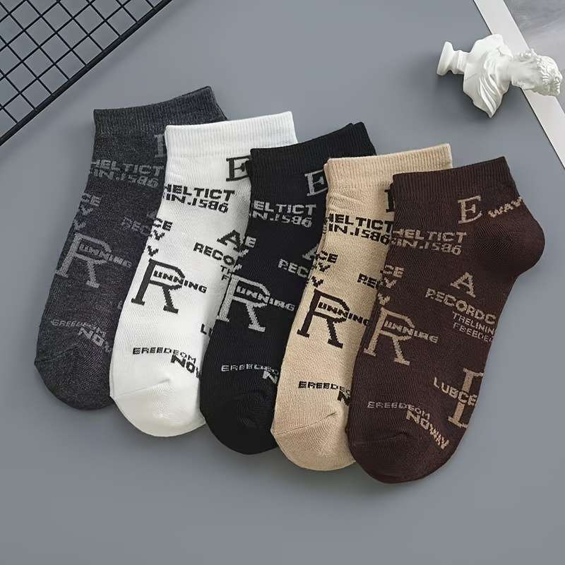 5 Pairs Multicolor One Size High Elastic Socks