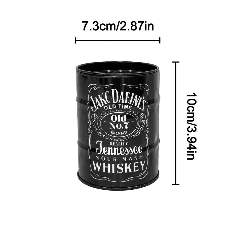 1pc Vintage Metal Ashtray with Black Finish C Large Capacity Double-Sided Design Perfect for Home