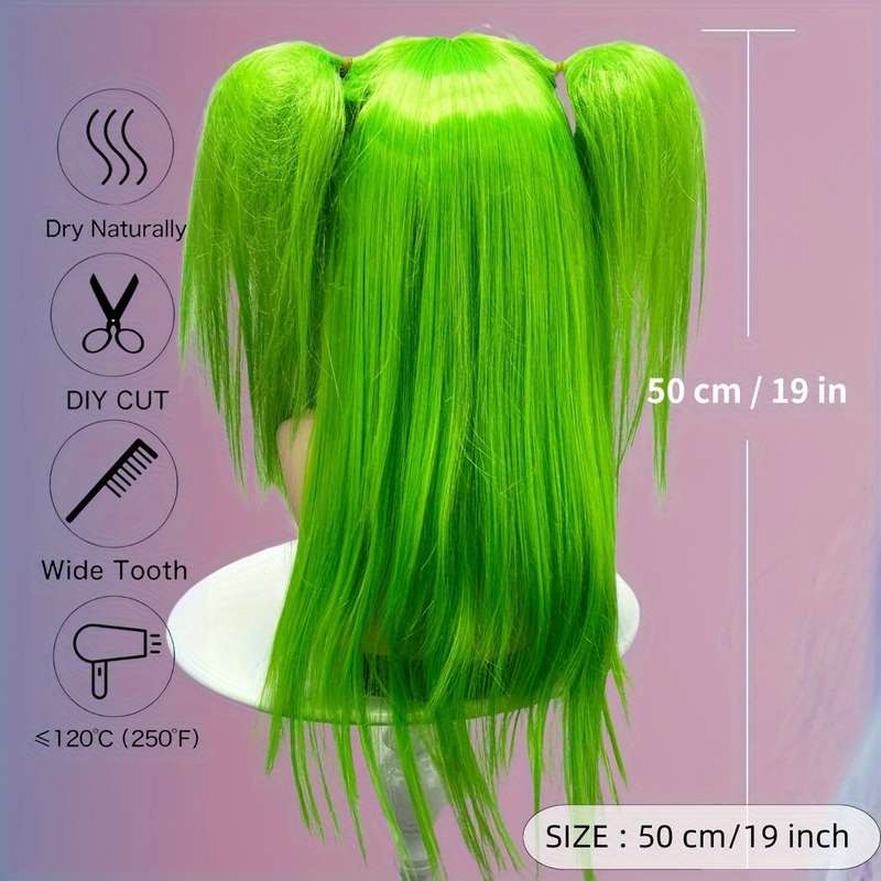 1Pc Rose Red 45.72cm Fashion Design Wig